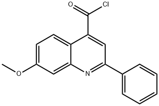 4-QUINOLINECARBONYL CHLORIDE,7-METHOXY-2-PHENYL- Struktur