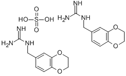 (1,4-benzodioxan-6-ylmethyl)guanidinium sulphate (2:1)  Struktur