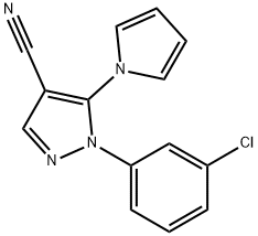 1-(3-CHLOROPHENYL)-5-(1H-PYRROL-1-YL)-1H-PYRAZOLE-4-CARBONITRILE Struktur