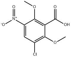 3-CHLORO-2,6-DIMETHOXY-5-NITROBENZOIC ACID Struktur