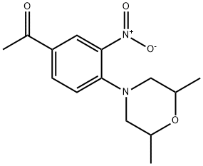 4-(2,6-DIMETHYLMORPHOLINO)-3-NITROACETOPHENONE Struktur