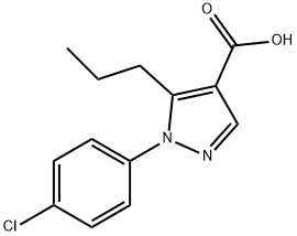 1-(4-CHLOROPHENYL)-5-PROPYL-1H-PYRAZOLE-4-CARBOXYLIC ACID Struktur