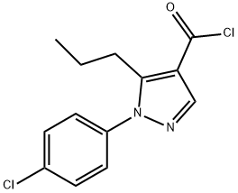 1-(4-CHLOROPHENYL)-5-PROPYL-1H-PYRAZOLE-4-CARBONYL CHLORIDE Struktur