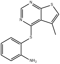 2-[(5-METHYLTHIENO[2,3-D]PYRIMIDIN-4-YL)THIO]ANILINE Struktur