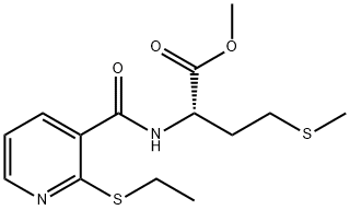 METHYL 2-([[2-(ETHYLTHIO)-3-PYRIDYL]CARBONYL]AMINO)-4-(METHYLTHIO)BUTANOATE Struktur