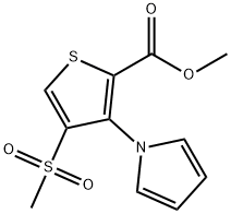 METHYL 4-(METHYLSULFONYL)-3-(1H-PYRROL-1-YL)THIOPHENE-2-CARBOXYLATE Struktur