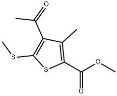 METHYL 4-ACETYL-3-METHYL-5-(METHYLTHIO)THIOPHENE-2-CARBOXYLATE Struktur