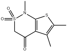 1,5,6-TRIMETHYL-1,2,3,4-TETRAHYDRO-2LAMBDA6-THIENO[2,3-C][1,2]THIAZINE-2,2,4-TRIONE Struktur