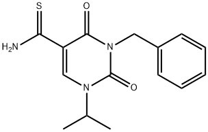 3-BENZYL-1-ISOPROPYL-2,4-DIOXO-1,2,3,4-TETRAHYDROPYRIMIDINE-5-CARBOTHIOAMIDE Struktur