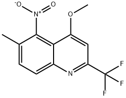 4-METHOXY-6-METHYL-5-NITRO-2-(TRIFLUOROMETHYL)QUINOLINE Struktur