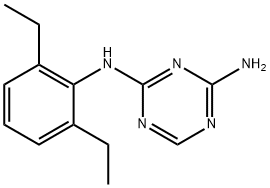 2-AMINO-4-(2,6-DIETHYLANILINO)-1,3,5-TRIAZINE Struktur