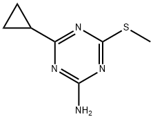 4-CYCLOPROPYL-6-(METHYLTHIO)-1,3,5-TRIAZIN-2-AMINE Struktur