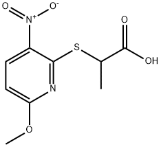 2-[(6-METHOXY-3-NITRO-2-PYRIDYL)THIO]PROPANOIC ACID Struktur