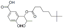 Benzoic acid, 4-hydroxy-, 2-hydroxy-3-(1-oxoneodecyl)oxypropyl ester Struktur