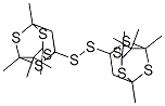 1,1'-Dithiobis(3,5,7,10,10-pentamethyl-2,4,6,8-tetrathiaadamantane) Struktur