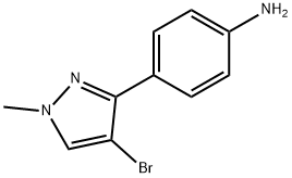 3-(4-AMINOPHENYL)-4-BROMO-1-METHYLPYRAZOLE Struktur