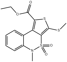 ETHYL 5-METHYL-3-(METHYLTHIO)-4,4-DIOXO-4,5-DIHYDRO-4LAMBDA-?6?-BENZO[C]THIENO[3,4-E][1,2]THIAZINE-1-CARBOXYLATE price.