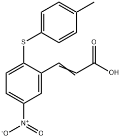 3-[2-[(4-METHYLPHENYL)THIO]-5-NITROPHENYL]ACRYLIC ACID Struktur