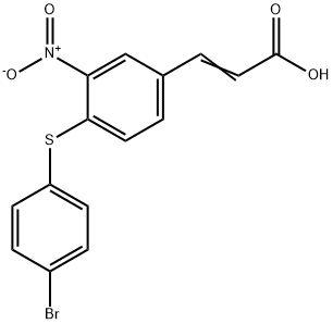 3-[4-[(4-BROMOPHENYL)THIO]-3-NITROPHENYL]ACRYLIC ACID Struktur