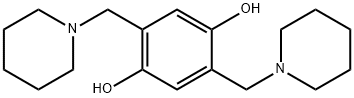 2,5-bis(1-piperidylmethyl)benzene-1,4-diol Struktur