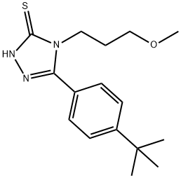 3-[4-(TERT-BUTYL)PHENYL]-4-(3-METHOXYPROPYL)-4,5-DIHYDRO-1H-1,2,4-TRIAZOLE-5-THIONE Struktur