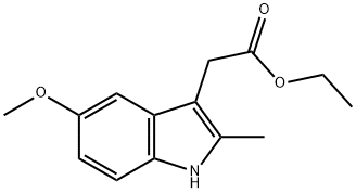 (5-METHOXY-2-METHYL-1H-INDOL-3-YL)-ACETIC ACID ETHYL ESTER Struktur