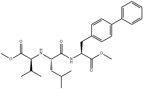 L-Alanine, 3-[1,1-biphenyl]-4-yl-N-[N-[1-(methoxycarbonyl)-2-methylpropyl]-L-leucyl]-, methyl ester, (S)- (9CI) Struktur