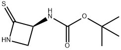 Carbamic acid, (2-thioxo-3-azetidinyl)-, 1,1-dimethylethyl ester, (S)- (9CI) Struktur