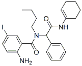 Benzeneacetamide, alpha-[(2-amino-5-iodobenzoyl)butylamino]-N-1-cyclohexen-1-yl- (9CI) Struktur