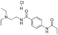 N-[2-(diethylamino)ethyl]-4-[(propionyl)amino]benzamide monohydrochloride Struktur