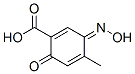 1,4-Cyclohexadiene-1-carboxylicacid,3-(hydroxyimino)-4-methyl-6-oxo-, Struktur