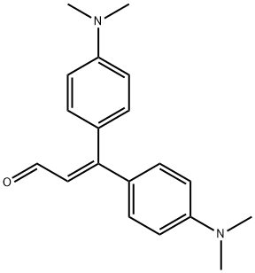 3,3-bis[4-(dimethylamino)phenyl]acrylaldehyde Struktur