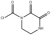 1-Piperazinecarbonyl chloride, 2,3-dioxo- (9CI) Struktur