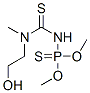 [2-Hydroxyethyl(methyl)thiocarbamoyl]amidothiophosphoric acid O,O-dimethyl ester Struktur