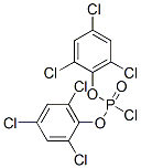 bis(2,4,6-trichlorophenyl) phosphorochloridate Struktur