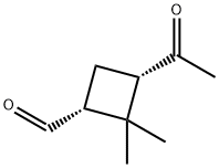 Cyclobutanecarboxaldehyde, 3-acetyl-2,2-dimethyl-, (1R,3S)- (9CI) Struktur