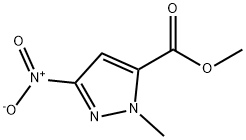 2-methyl-5-nitro-2H-pyrazole-3-carboxylic acid methyl ester Struktur