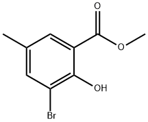 BENZOIC ACID,3-BROMO-2-HYDROXY-5-METHYL-,METHYL ESTER Struktur