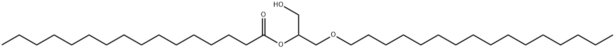 1-O-hexadecyl-2-O-palmitoylglycerol Struktur