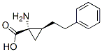 Cyclopropanecarboxylic acid, 1-amino-2-(2-phenylethyl)-, (1S-cis)- (9CI) Struktur