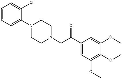 α-[4-(o-Chlorophenyl)-1-piperazinyl]-3',4',5'-trimethoxyacetophenone Struktur