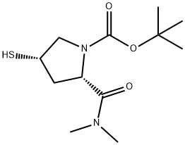 1-Pyrrolidine-Carboxylic Acid,2-[(Dimethylamino)Carbonyl]-4-Mercapto-1,1-Dimethyl Ester,(2s-Cis)- Struktur