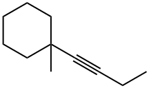 Cyclohexane, 1-(1-butynyl)-1-methyl- (9CI) Struktur