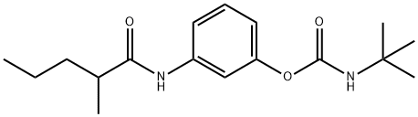 N-[3-(N-tert-Butylcarbamoyloxy)phenyl]-2-methylvaleramide Struktur