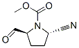 1-Pyrrolidinecarboxylicacid,2-cyano-5-formyl-,methylester,(2S-trans)-(9CI) Struktur