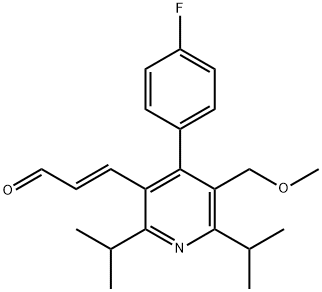 3-[4-(4-FLUOROPHENYL)-2,6-DIISOPROPYL-5-(METHOXYMETHYL)PYRIDIN-3-YL]ACRYLALDEHYDE Struktur