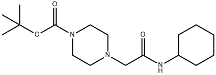 4-CYCLOHEXYLCARBAMOYLMETHYL-PIPERAZINE-1-CARBOXYLIC ACID TERT-BUTYL ESTER Struktur