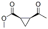 Cyclopropanecarboxylic acid, 2-acetyl-, methyl ester, (1R-cis)- (9CI) Struktur