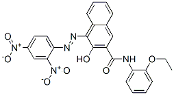 4-[(2,4-dinitrophenyl)azo]-N-(2-ethoxyphenyl)-3-hydroxynaphthalene-2-carboxamide Struktur