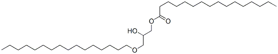 1-O-hexadecyl-3-O-hexadecanoylglycerol Struktur